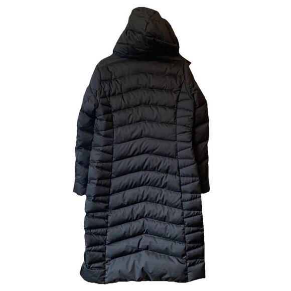 Lands' End Women’s Long Black Down Puffer Coat Jacket Small 6-8 - Picture 2 of 11